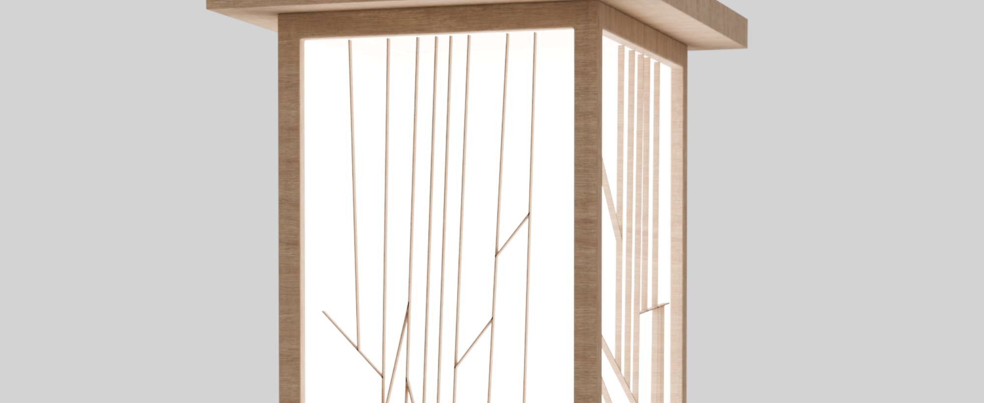 Andon — close-up of the warm-lit lantern panel