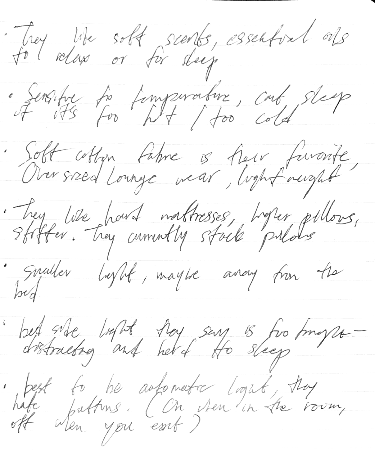 Interview notes, page 2