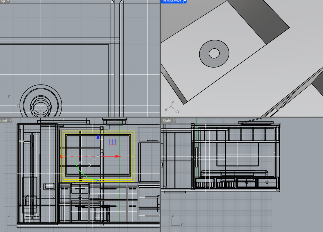 Rhino model — interior detailing